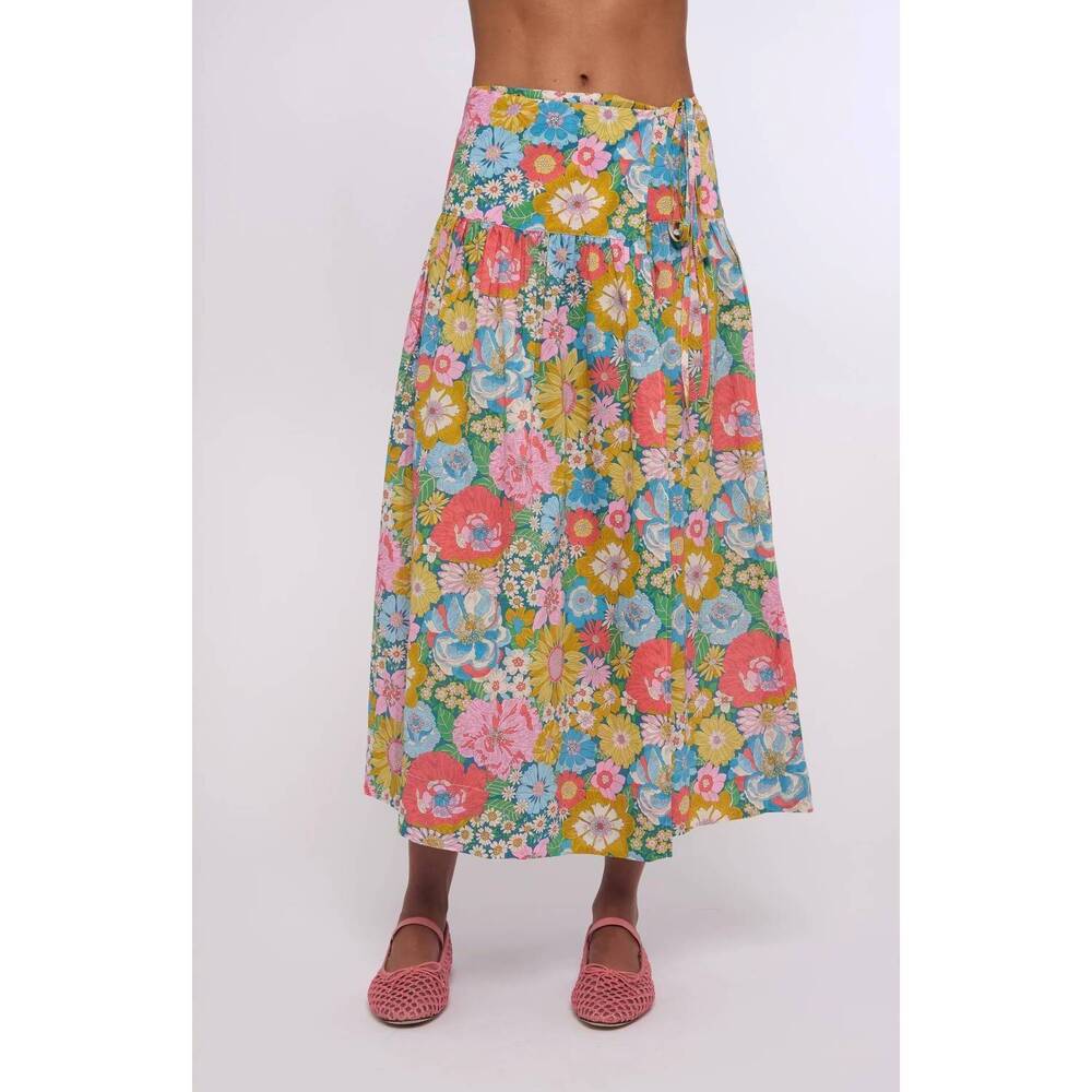 NEW LOVE THE LABEL taylor wrap skirt in multi